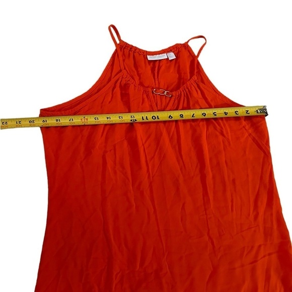 New York & Company Orange Halter Midi Dress Size M - Picture 10 of 17